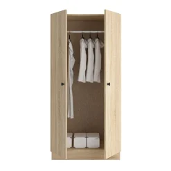 Garnero Arredamenti Armadio 80x170h cm 2 ante battenti moderno rovere Estelle Discount