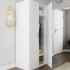 Garnero Arredamenti Armadio 78x176h cm 2 ante battenti bianco opaco Light Gihome®