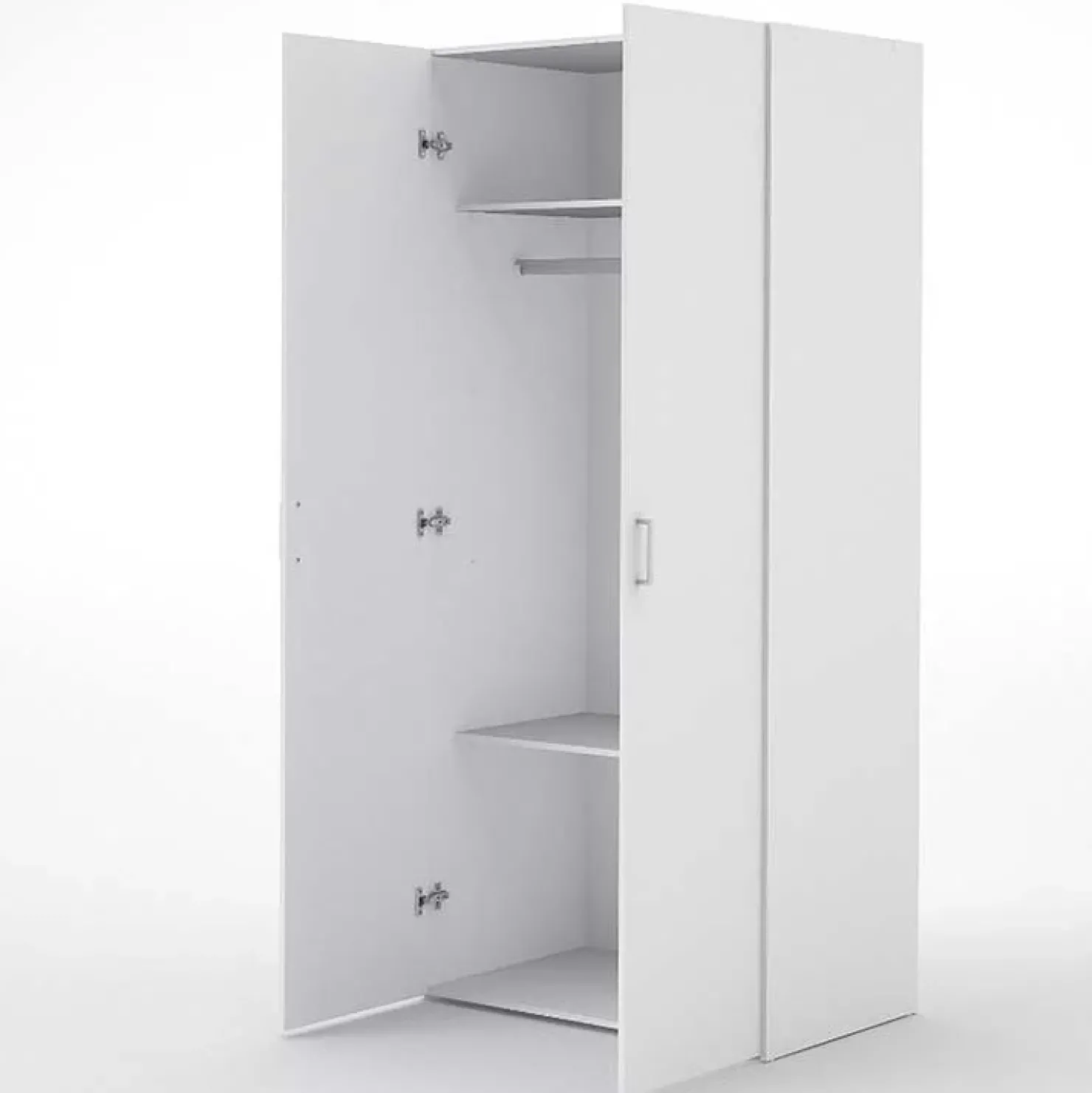 Garnero Arredamenti Armadio 78x176h cm 2 ante battenti bianco opaco Light Gihome®