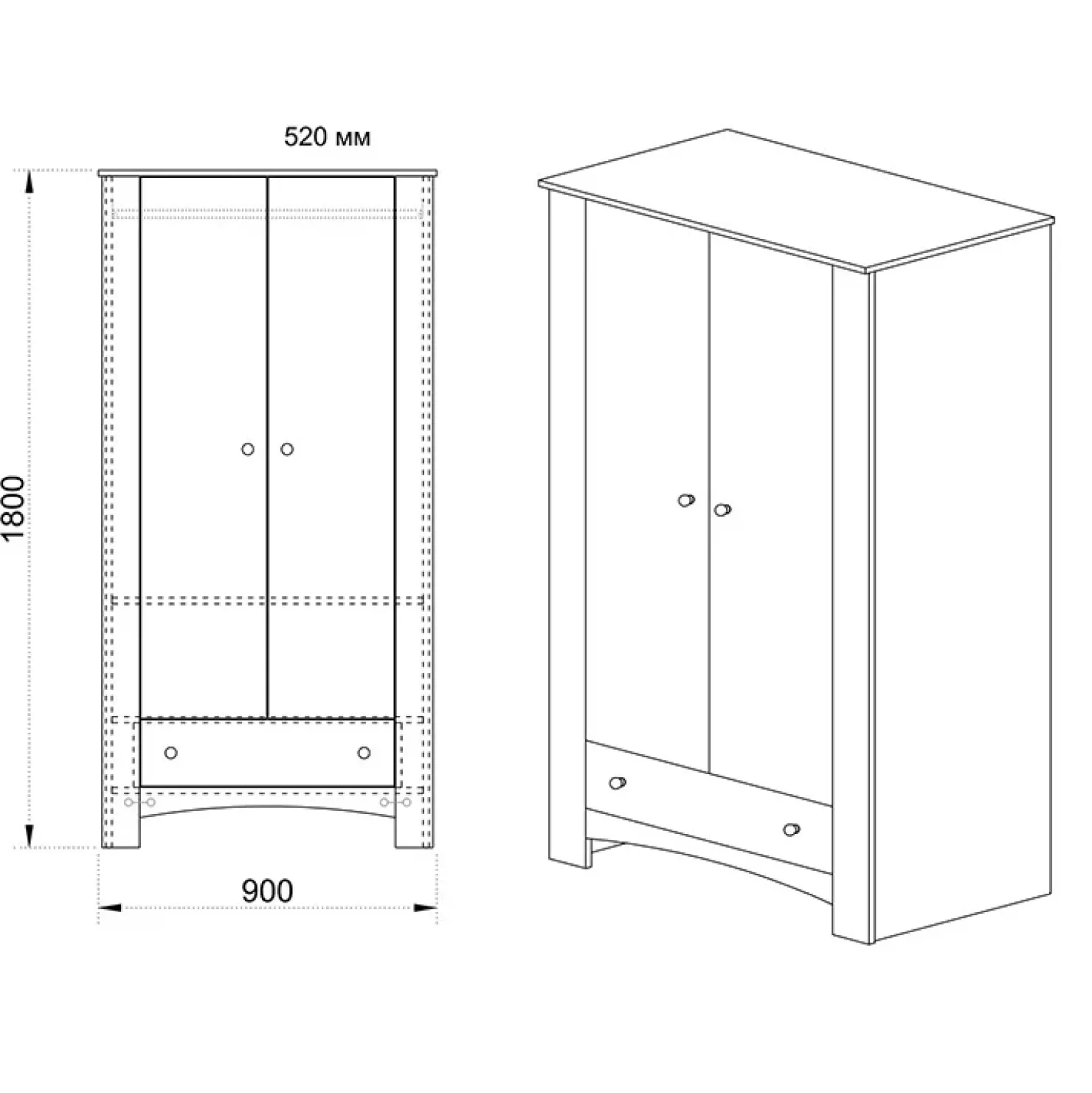 Garnero Arredamenti Armadio 90x181h cm 2 ante con cassetto rovere sonoma Londra Sale