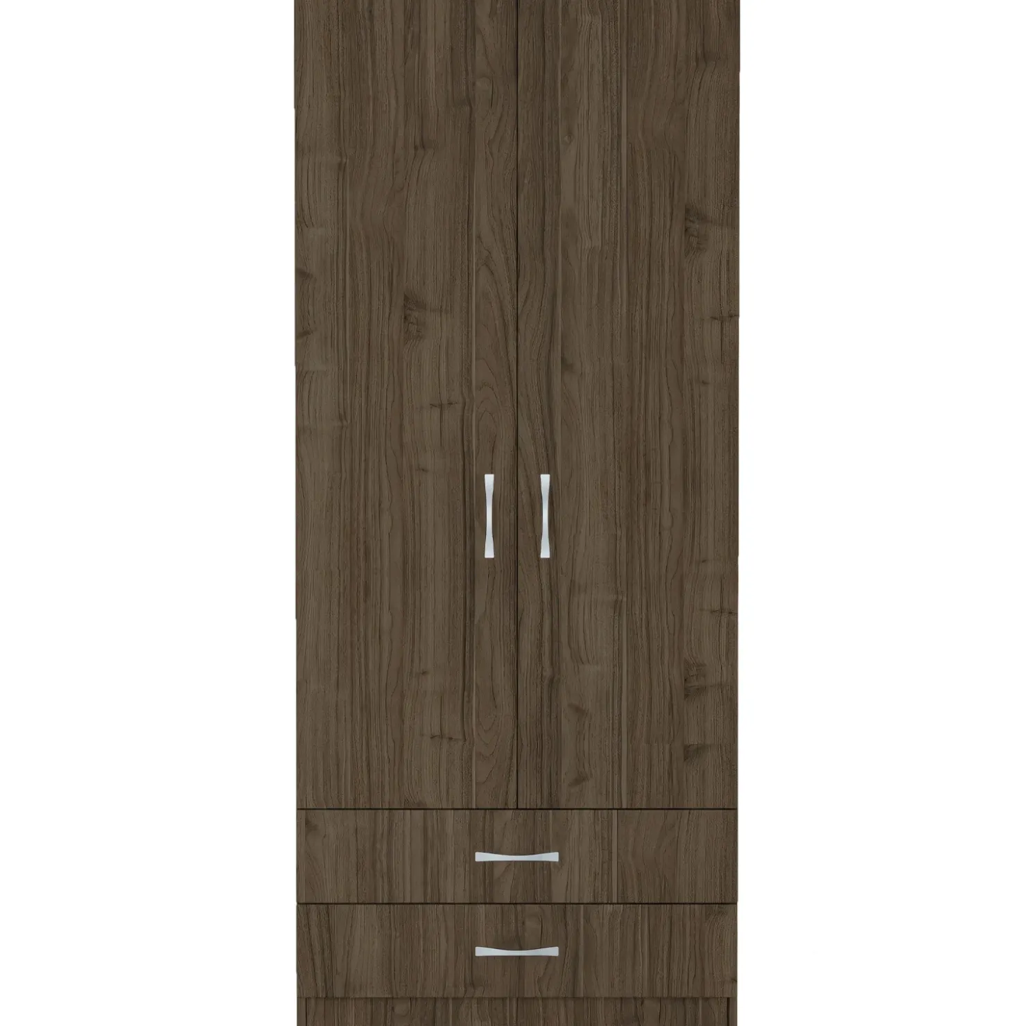 Garnero Arredamenti Armadio 80x191h cm 2 ante con cassetti moderno Carlino Noce Clearance