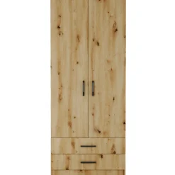 Garnero Arredamenti Armadio 80x191h cm 2 ante con cassetti moderno Carlino Rovere Rustico Clearance