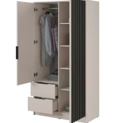 Garnero Arredamenti Armadio 105x200h cm 2 ante con specchio cashmere Miller Beige Sale