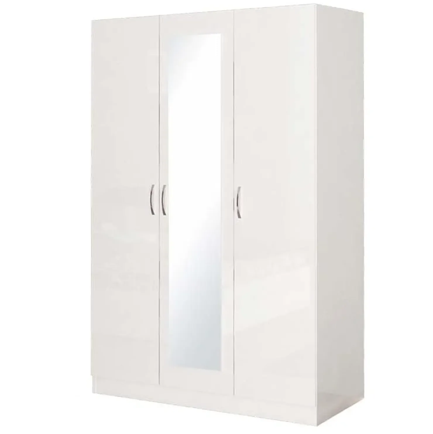 Garnero Arredamenti Armadio 120x181h cm 3 ante con specchio moderno Sorrento Bianco Lucido Online