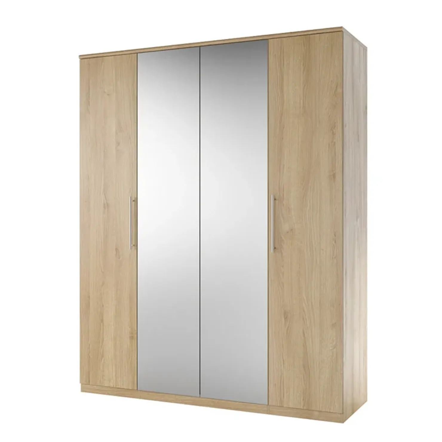 Garnero Arredamenti Armadio 161x199h cm 4 ante con specchio Dogliani Rovere Best