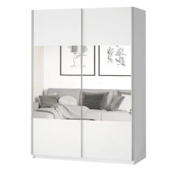 Garnero Arredamenti Armadio 150x210h cm 2 ante con specchio Pascal Gihome® Bianco Opaco Hot