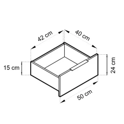 Garnero Arredamenti Armadio 155x200h cm 3 ante con specchio quercia Miller Antracite Best