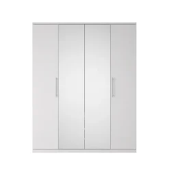 Garnero Arredamenti Armadio 161x199h cm 4 ante con specchio Dogliani Bianco Frassinato