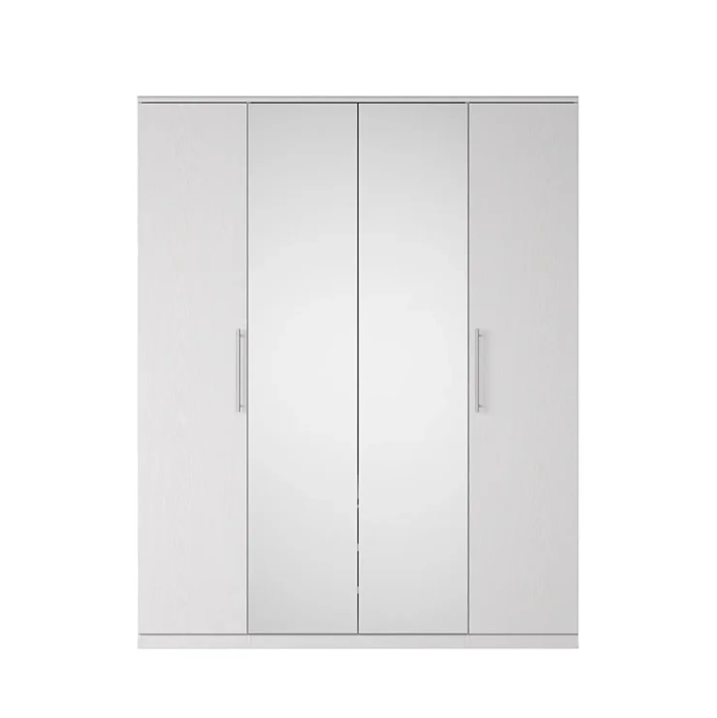 Garnero Arredamenti Armadio 161x199h cm 4 ante con specchio Dogliani Bianco Frassinato