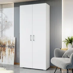 Garnero Arredamenti Armadio 80x190h cm 2 ante design moderno bianco Pastello Sale