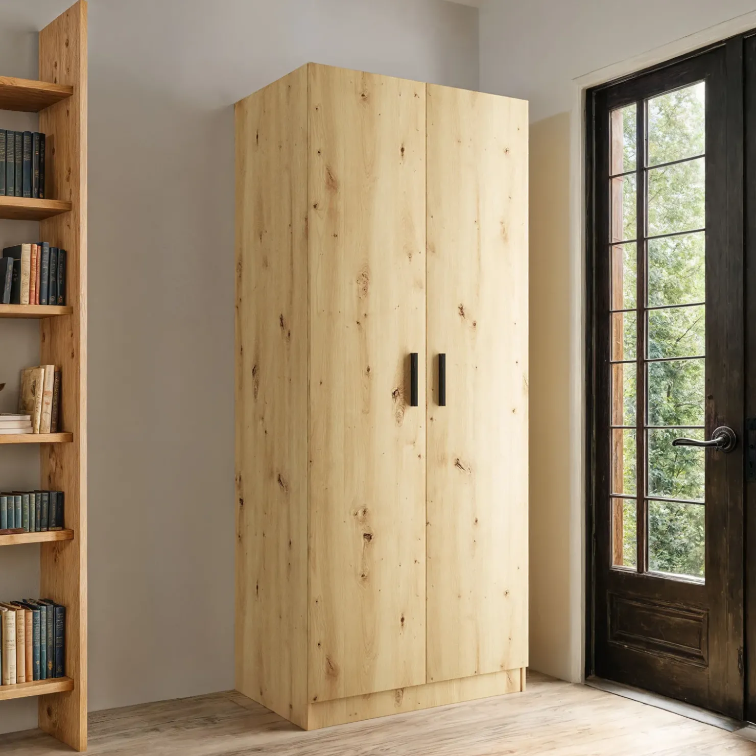 Garnero Arredamenti Armadio 80x191h cm 2 ante design Leopardi Rovere Rustico Online