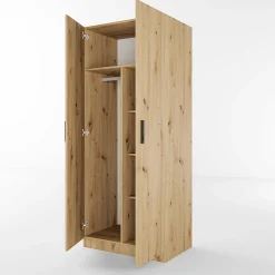 Garnero Arredamenti Armadio 80x191h cm 2 ante design Leopardi Rovere Rustico Online