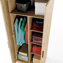 Garnero Arredamenti Armadio 80x191h cm 2 ante design Leopardi Rovere Rustico Online