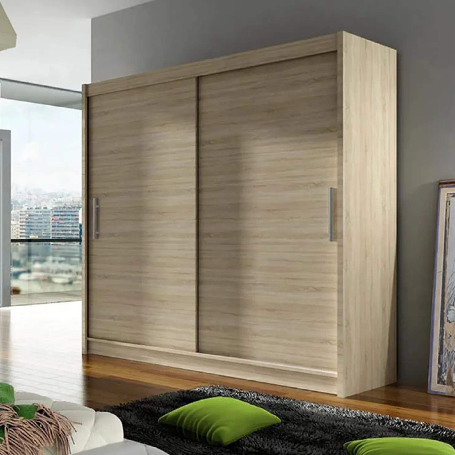 Garnero Arredamenti Armadio 180x215h cm 2 ante design moderno scorrevoli Aisha Rovere Hot