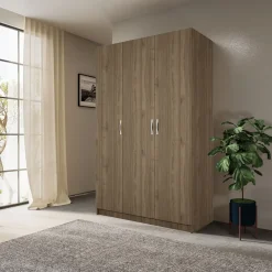 Garnero Arredamenti Armadio 120x190h cm 3 ante design Rodari Noce New