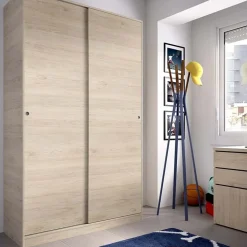 Garnero Arredamenti Armadio 120x204h cm 2 ante moderno scorrevoli Royal Rovere Outlet