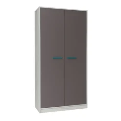 Garnero Arredamenti Armadio 96x195h cm 2 ante moderno pino bianco grigio blu Maya Gihome® New