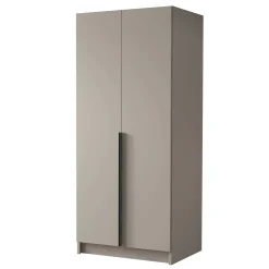 Garnero Arredamenti Armadio 100x215h cm 2 ante moderno beige nero Glammy 2 Beige - Nero New