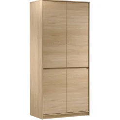 Garnero Arredamenti Armadio 91x198h cm 4 ante moderno rovere Funny Online