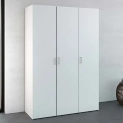 Garnero Arredamenti Armadio 116x176h cm 3 ante moderno bianco opaco Light Gihome® Discount