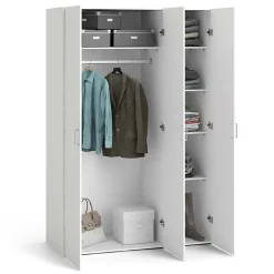 Garnero Arredamenti Armadio 116x176h cm 3 ante moderno bianco opaco Light Gihome® Discount