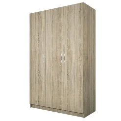 Garnero Arredamenti Armadio 120x190h cm 3 ante moderno sonoma Rodari Rovere Discount