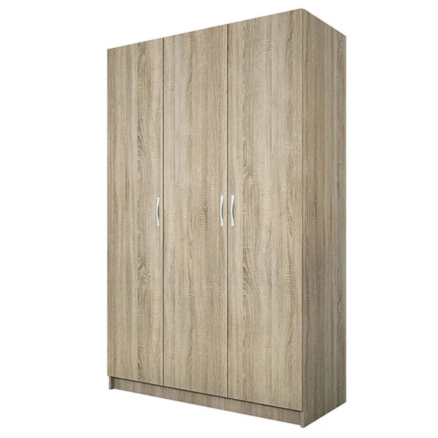 Garnero Arredamenti Armadio 120x190h cm 3 ante moderno sonoma Rodari Rovere Discount