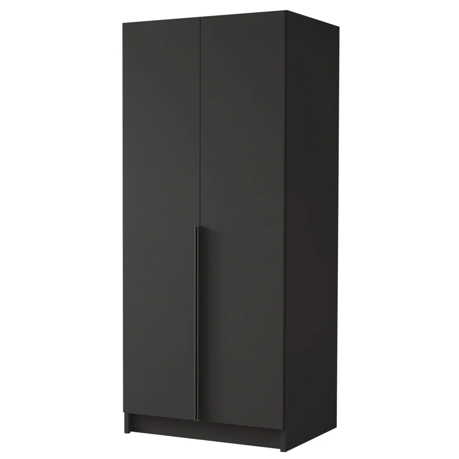 Garnero Arredamenti Armadio 100x215h cm 2 ante moderno nero Glammy 2 Nero Opaco - Nero Clearance