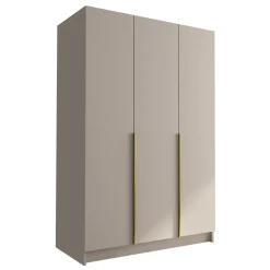 Garnero Arredamenti Armadio 150x215h cm 3 ante moderno beige oro Glammy 3 Beige - Oro Sale