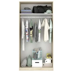 Garnero Arredamenti Armadio 100x204h cm 2 ante moderno scorrevoli Royal Rovere Outlet