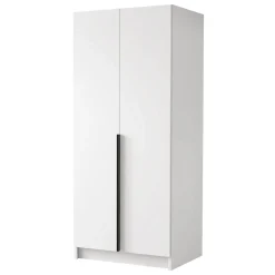 Garnero Arredamenti Armadio 100x215h cm 2 ante moderno bianco nero Glammy 2 Bianco Opaco - Nero Online