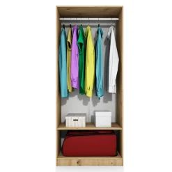 Garnero Arredamenti Armadio 80x191h cm 2 ante moderno Ilario Rovere Rustico Clearance