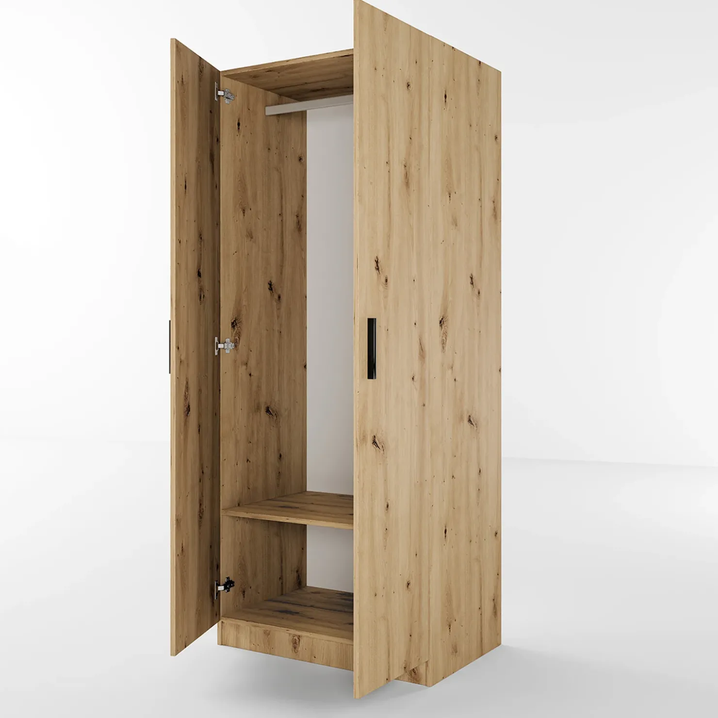 Garnero Arredamenti Armadio 80x191h cm 2 ante moderno Ilario Rovere Rustico Clearance