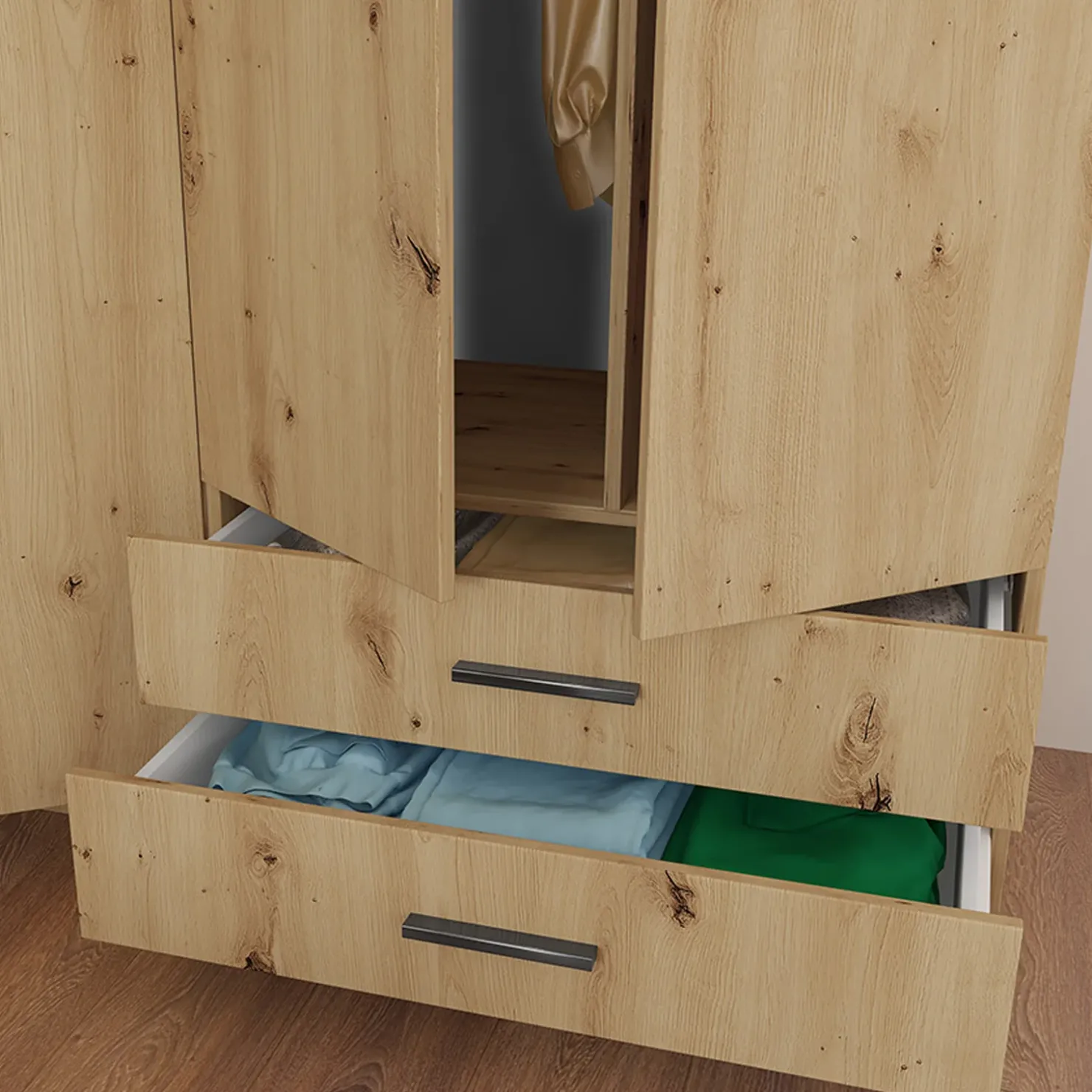 Garnero Arredamenti Armadio 80x191h cm 2 ante moderno Ilario Rovere Rustico Clearance