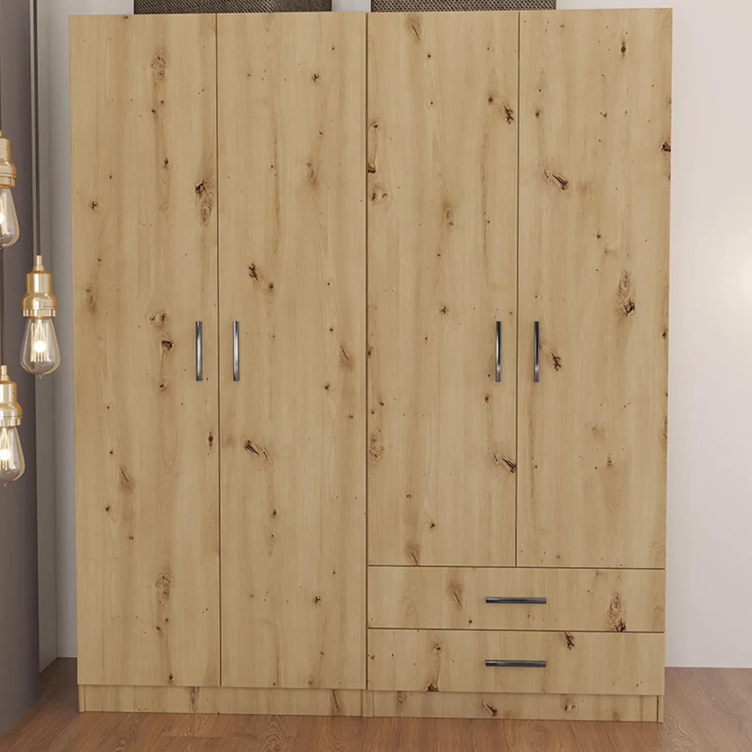 Garnero Arredamenti Armadio 80x191h cm 2 ante moderno Ilario Rovere Rustico Clearance