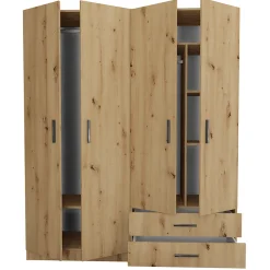 Garnero Arredamenti Armadio 80x191h cm 2 ante moderno Ilario Rovere Rustico Clearance