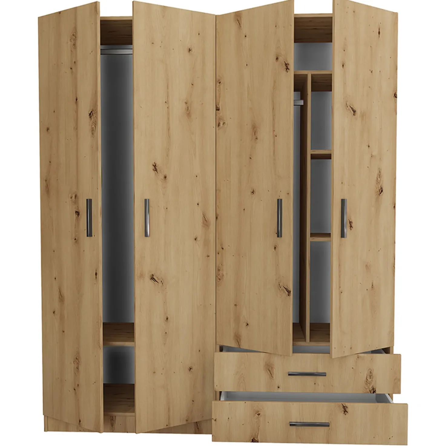 Garnero Arredamenti Armadio 80x191h cm 2 ante moderno Ilario Rovere Rustico Clearance