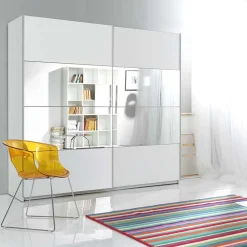 Garnero Arredamenti Armadio 180x210h cm 2 ante scorrevoli Pascal Gihome® Bianco Opaco Discount