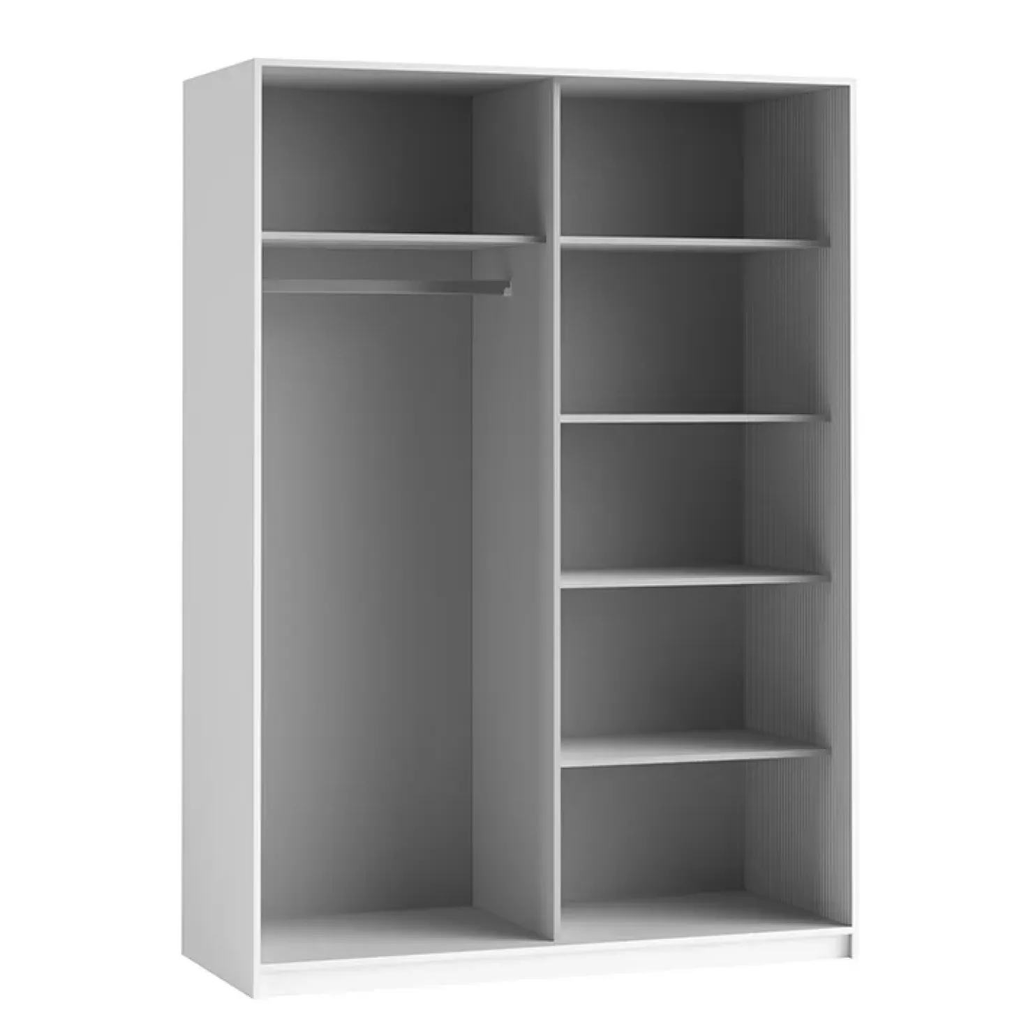 Garnero Arredamenti Armadio 120x210h cm 2 ante scorrevoli con specchio Pascal Gihome® Bianco Opaco Best