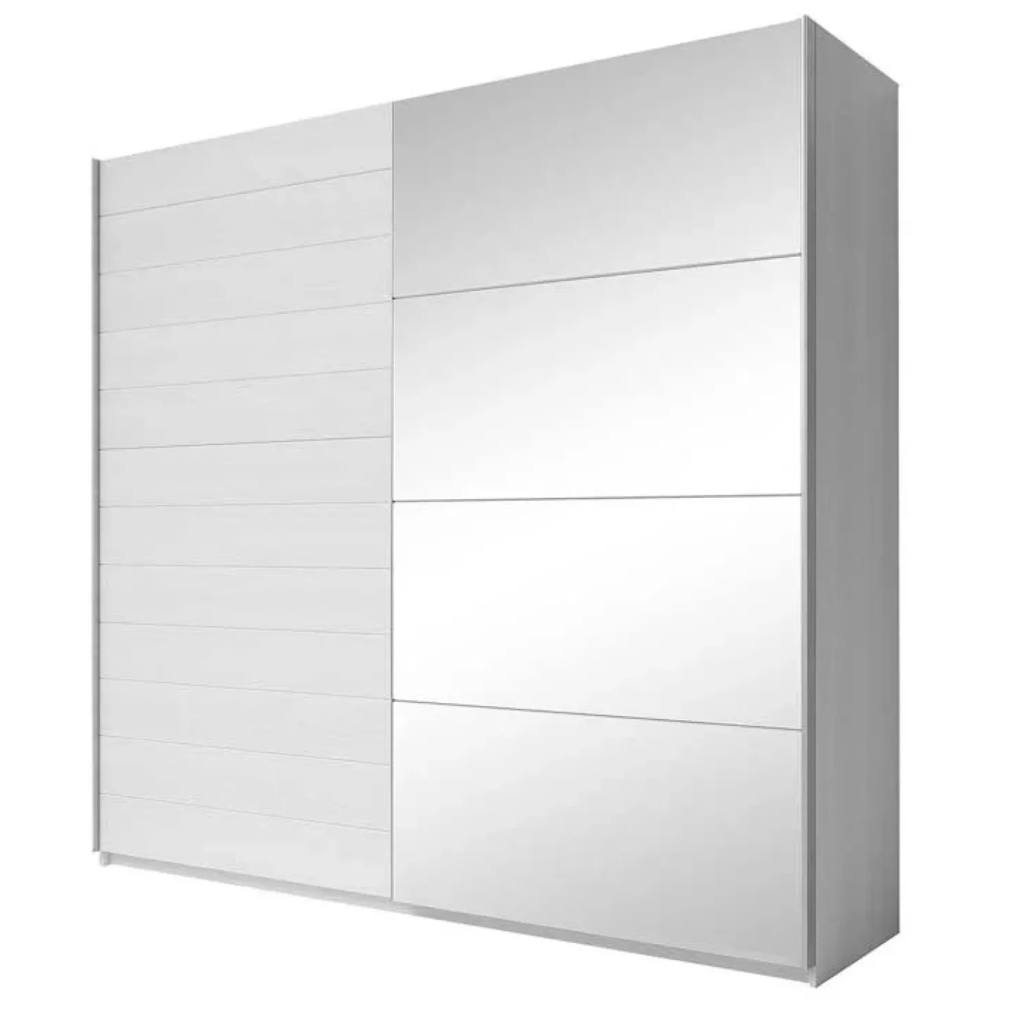 Garnero Arredamenti Armadio 270x210h cm 2 ante scorrevoli con specchio Cortina Gihome® Bianco Frassinato Discount