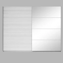 Garnero Arredamenti Armadio 270x210h cm 2 ante scorrevoli con specchio Cortina Gihome® Bianco Frassinato Discount