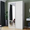Garnero Arredamenti Armadio 120x205h cm 2 ante scorrevoli con specchio bianco Boselia Sale