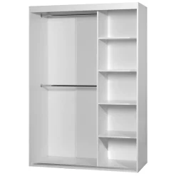 Garnero Arredamenti Armadio 120x205h cm 2 ante scorrevoli con specchio bianco Boselia Sale