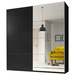 Garnero Arredamenti Armadio 221x210h cm 2 ante scorrevoli Pascal Gihome® Nero Opaco Online