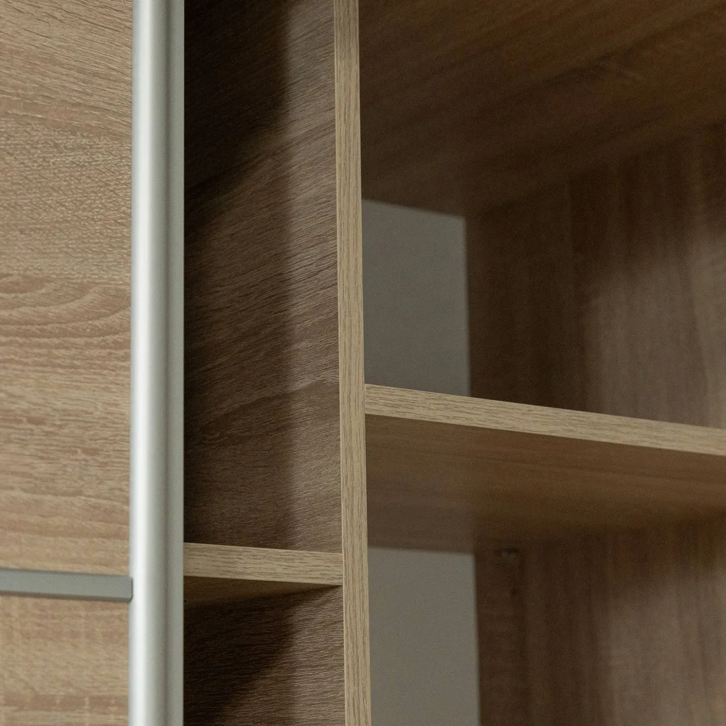 Garnero Arredamenti Armadio 200x215h cm 2 ante scorrevoli con specchio Silven Rovere sonoma