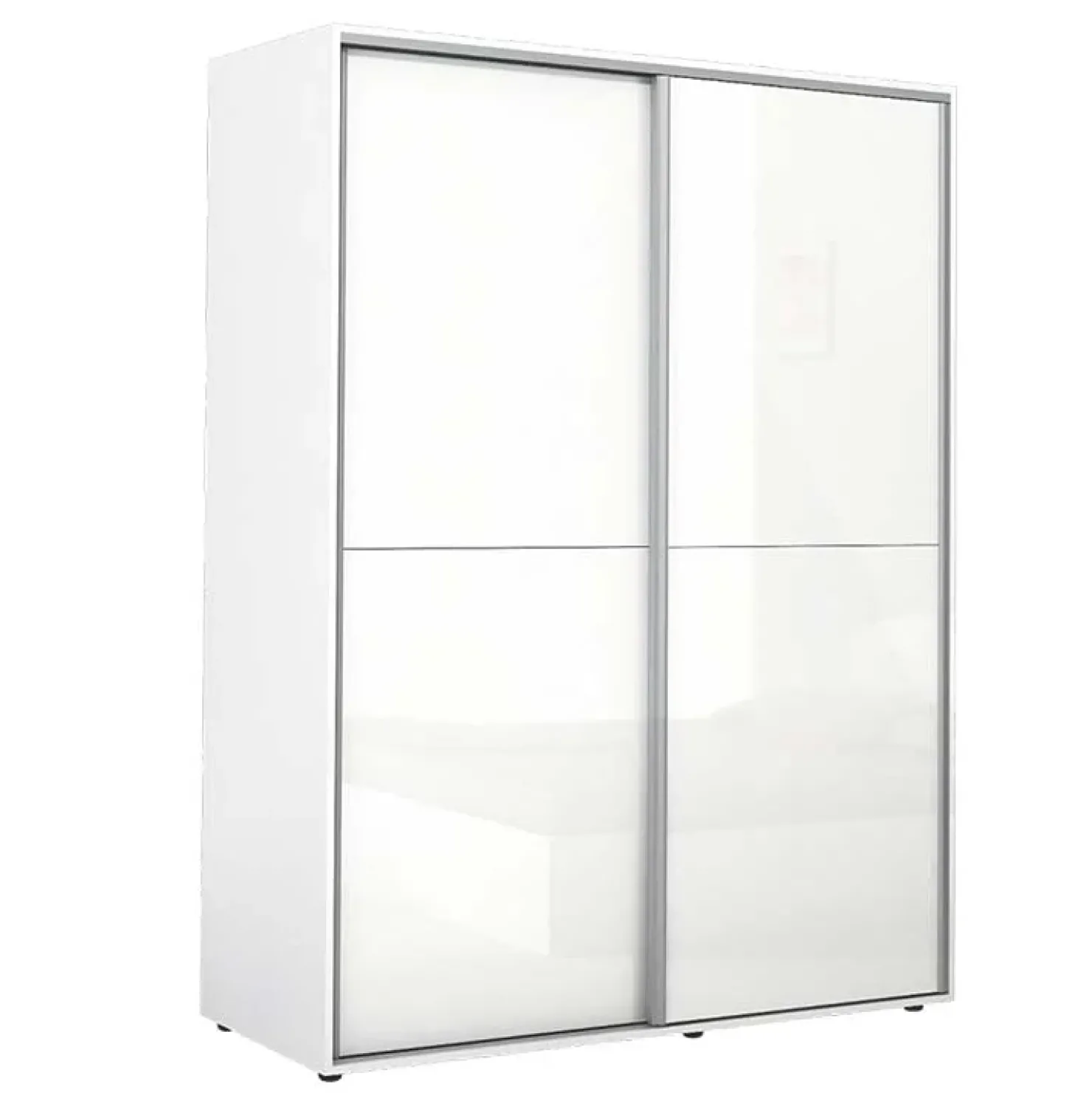 Garnero Arredamenti Armadio 150x200h cm 2 ante scorrevoli Roma Bianco Lucido Best