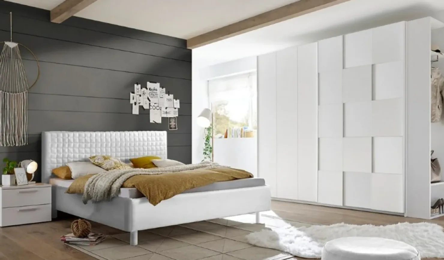 Garnero Arredamenti Armadio 243x230h cm 2 ante scorrevoli bianco opaco Obsession Enjoy Sale