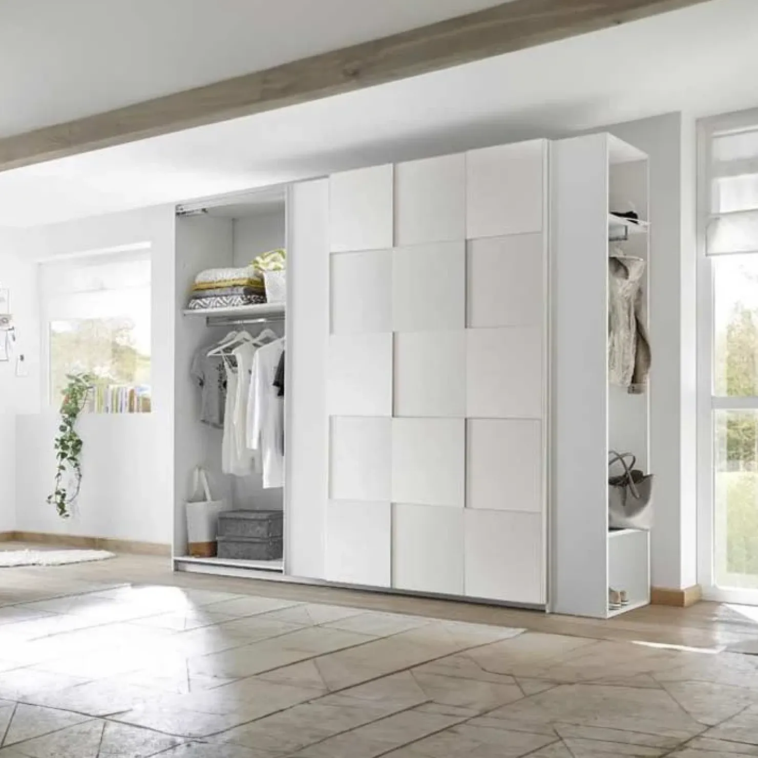 Garnero Arredamenti Armadio 243x230h cm 2 ante scorrevoli bianco opaco Obsession Enjoy Sale