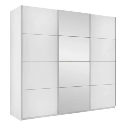Garnero Arredamenti Armadio 250x210h cm 3 ante scorrevoli con specchio bianco Lilly Outlet