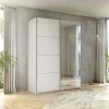 Garnero Arredamenti Armadio 150x210h cm 2 ante scorrevoli con specchio bianco Lilly Sale
